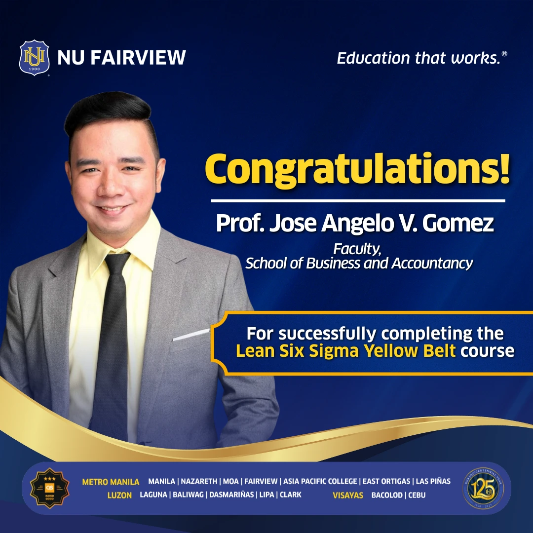 Congratulations to the 12 New Lean Six Sigma Yellow Belt Passers from NU Fairview