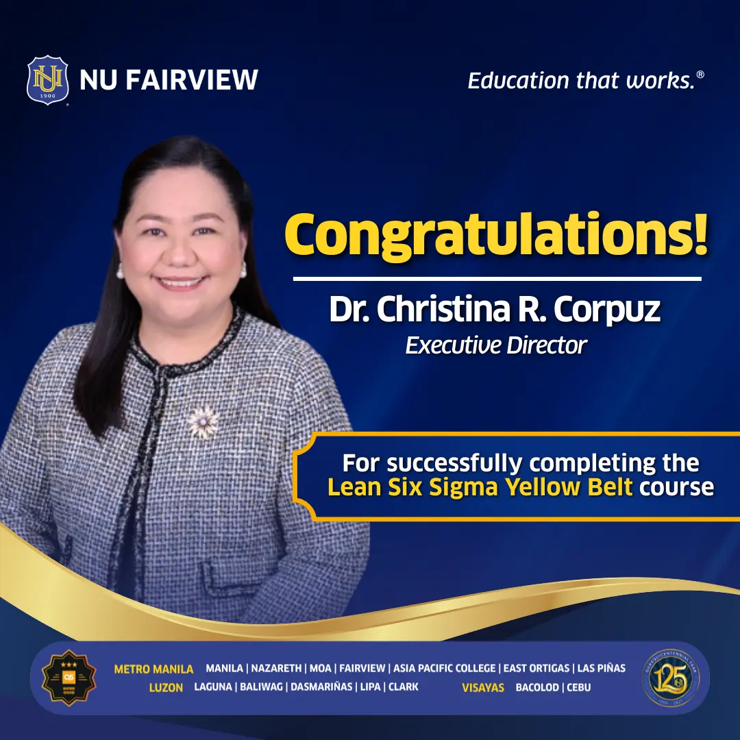 Congratulations to the 12 New Lean Six Sigma Yellow Belt Passers from NU Fairview
