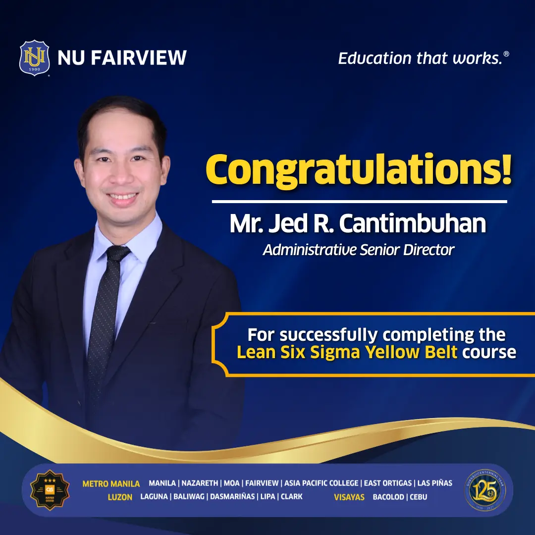 Congratulations to the 12 New Lean Six Sigma Yellow Belt Passers from NU Fairview
