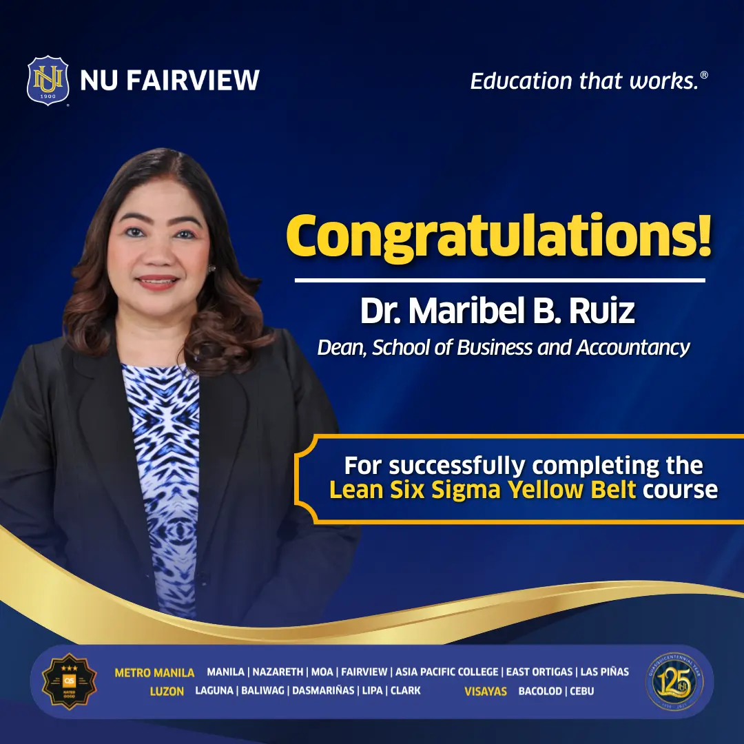 Congratulations to the 12 New Lean Six Sigma Yellow Belt Passers from NU Fairview
