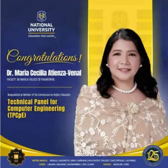 NU Faculty, Dr. Maria Cecilia Atienza-Venal Reappointed to CHED Technical Panel for Computer Engineering